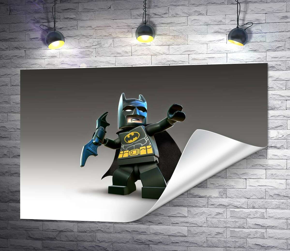 печать Лего Бэтмен (Batman) с оружием, электронным бетарангом