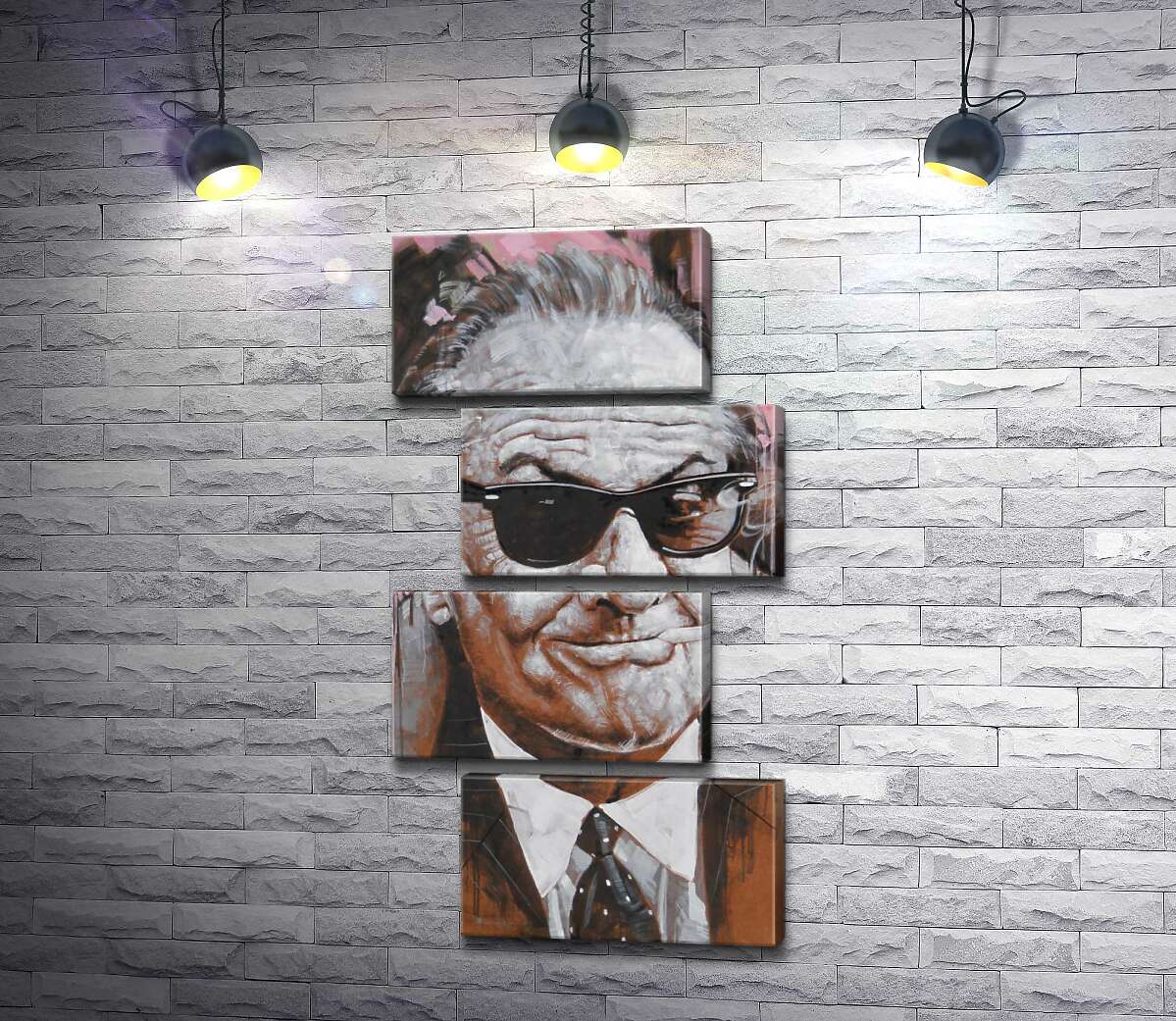 модульна картина Портрет усміхненого Джека Ніколсона (Jack Nicholson) із сигаретою в зубах (Модуль №23)