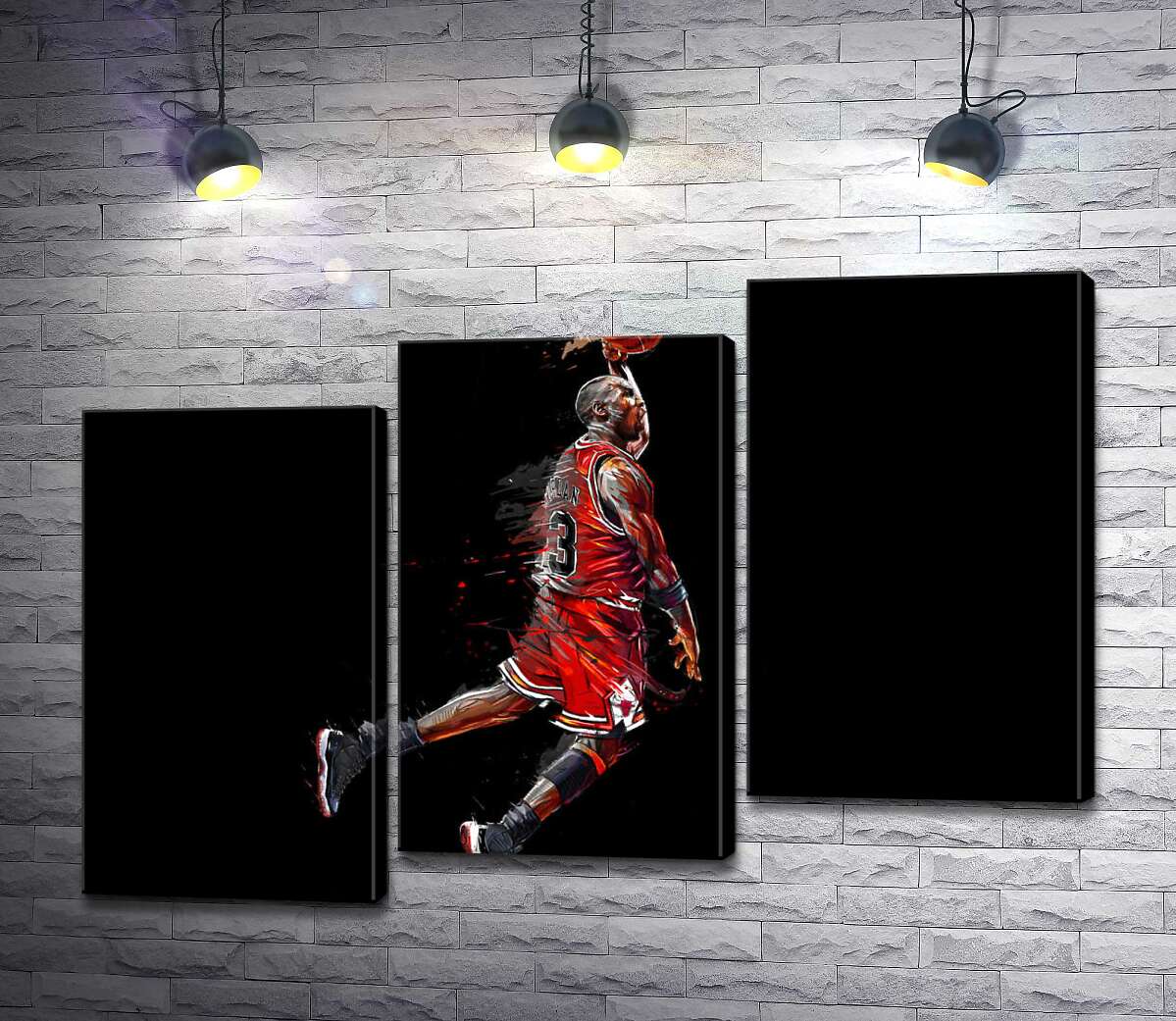 модульна картина Легендарний баскетболіст, Майкл Джордан (Michael Jordan), в стрибку (Модуль №14)