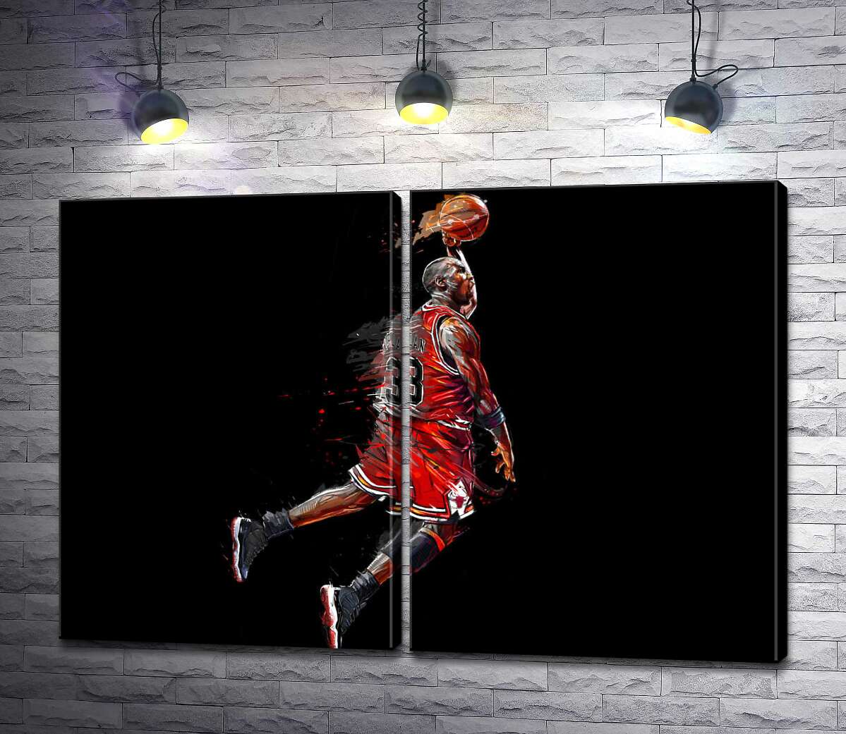 модульна картина Легендарний баскетболіст, Майкл Джордан (Michael Jordan), в стрибку