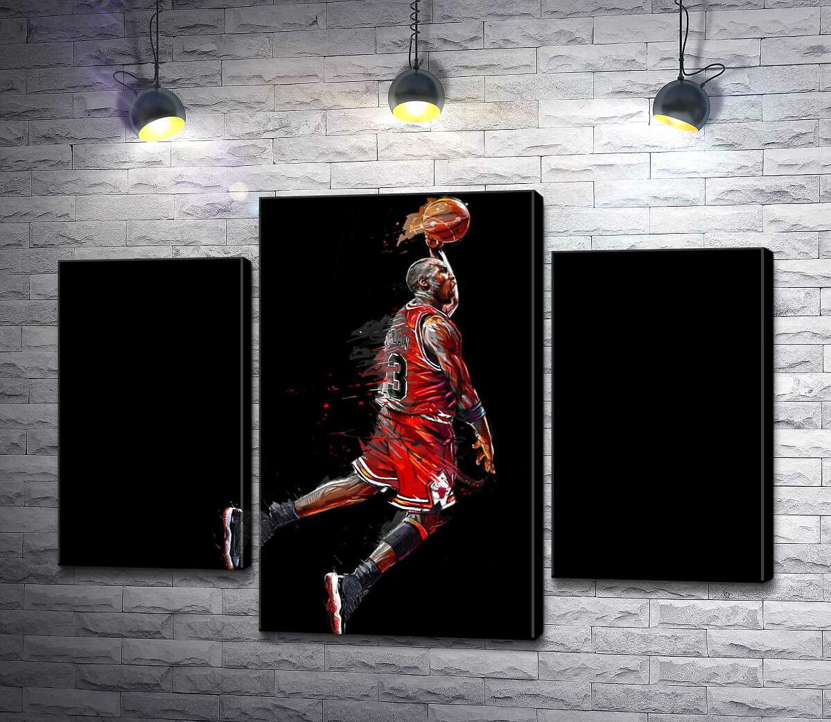 модульна картина Легендарний баскетболіст, Майкл Джордан (Michael Jordan), в стрибку (Модуль №10)