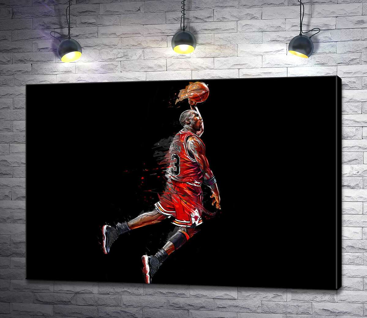 картина Легендарный баскетболист, Майкл Джордан (Michael Jordan), в прыжке