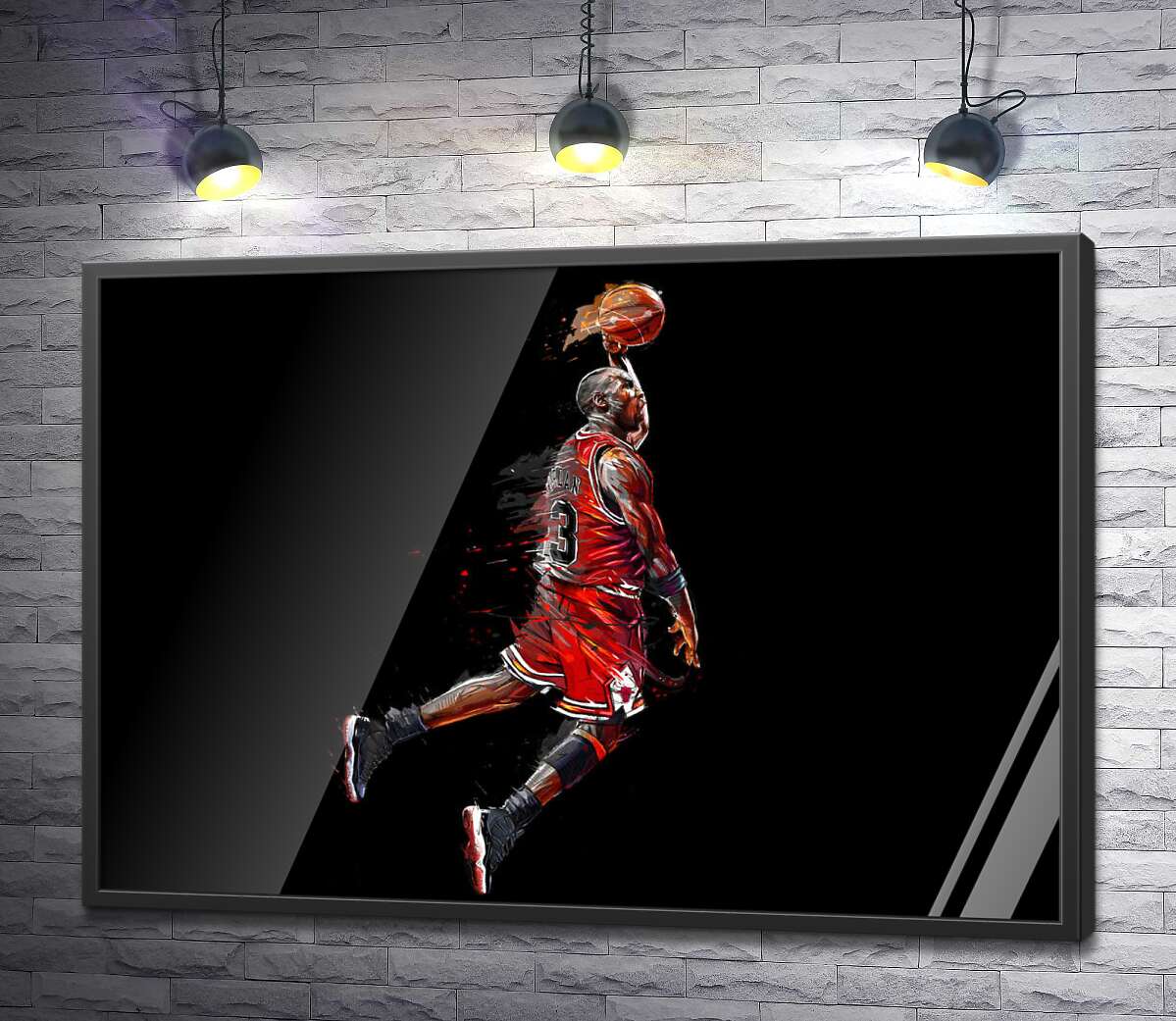 постер Легендарный баскетболист, Майкл Джордан (Michael Jordan), в прыжке