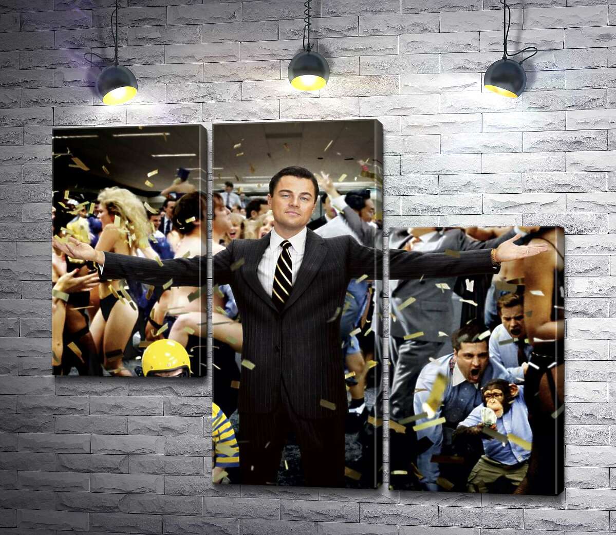 модульная картина Леонардо Ди Каприо (Leonardo DiCaprio) на фильме "Волк с Уолл-стрит" (The Wolf of Wall Street) (Модуль №13)
