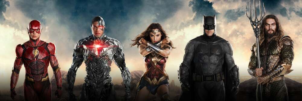 картина-постер Супергерои из фильма "Лига Справедливости" (Justice League)