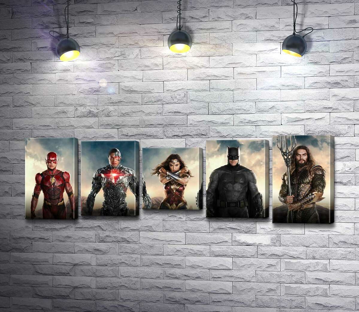 модульна картина Супергерої з фільму "Ліга Справедливості" (Justice League) (Модуль №27)