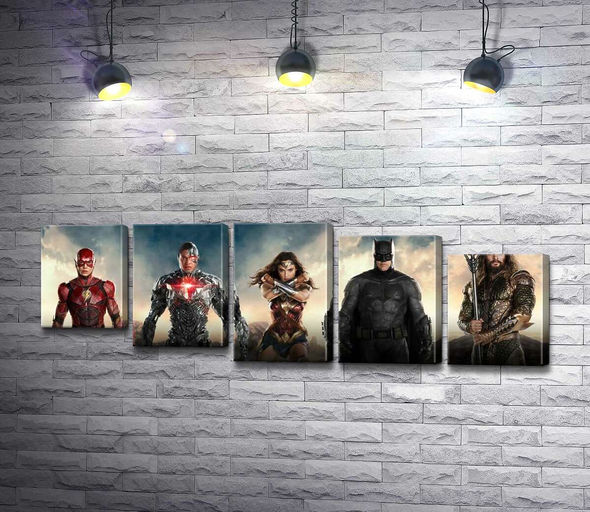 модульна картина Супергерої з фільму "Ліга Справедливості" (Justice League) (Модуль №28)