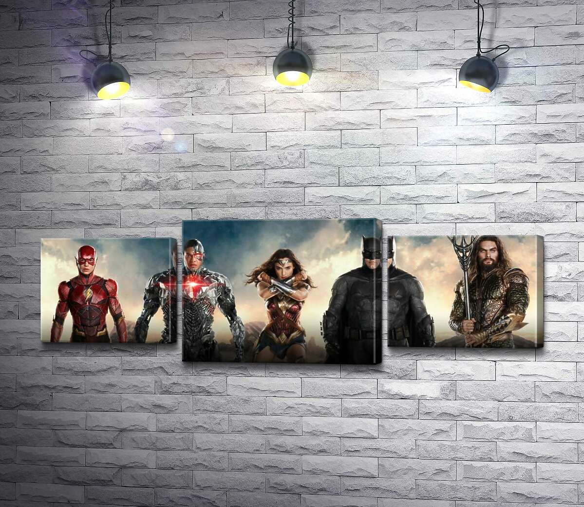 модульна картина Супергерої з фільму "Ліга Справедливості" (Justice League) (Модуль №10)