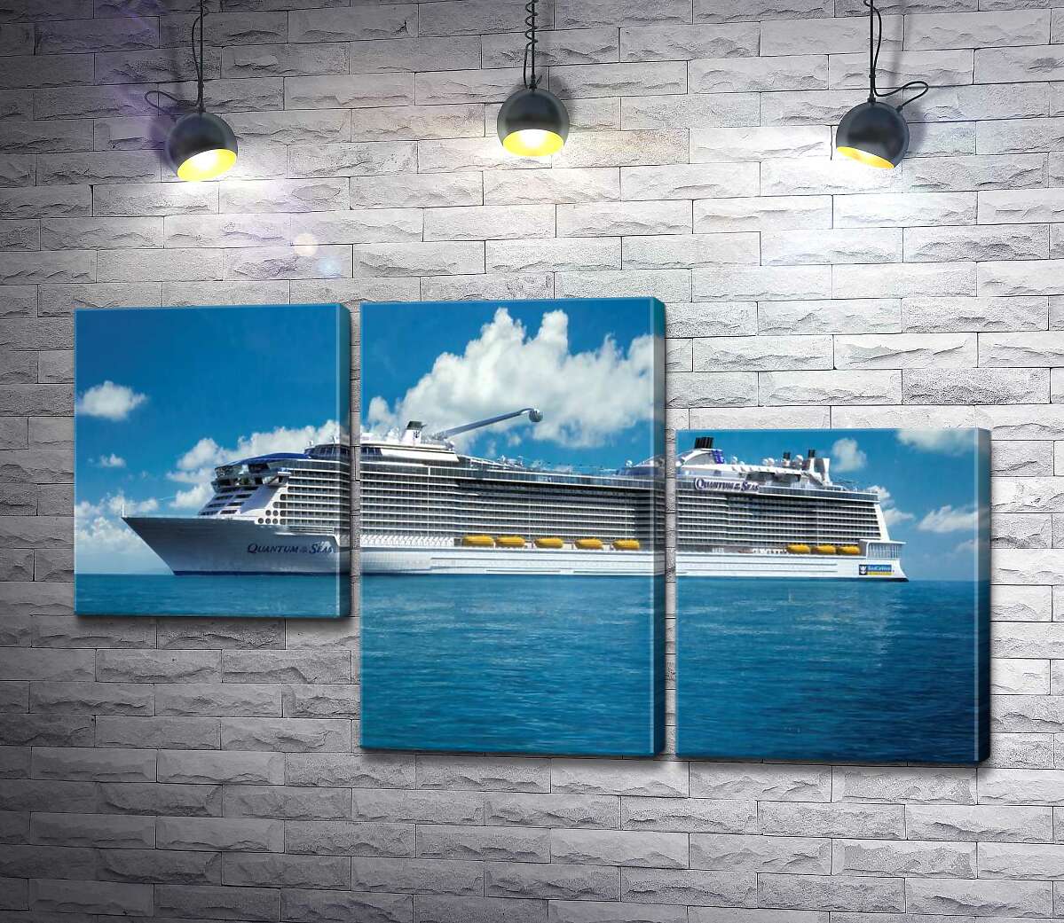 модульна картина Круїзне судно "Quantum of the Seas" пливе спокійними водами океану (Модуль №13)
