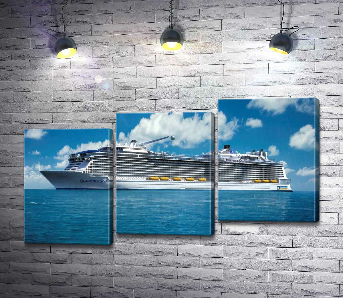 модульна картина Круїзне судно "Quantum of the Seas" пливе спокійними водами океану (Модуль №14)