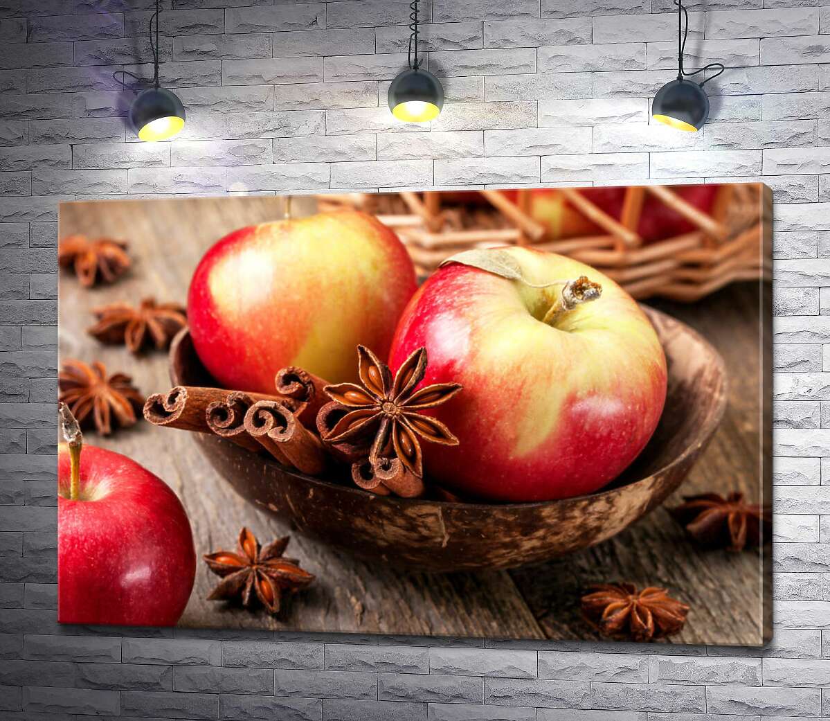 картина Запахи осені: червонобокі яблука із корицею та бодяном