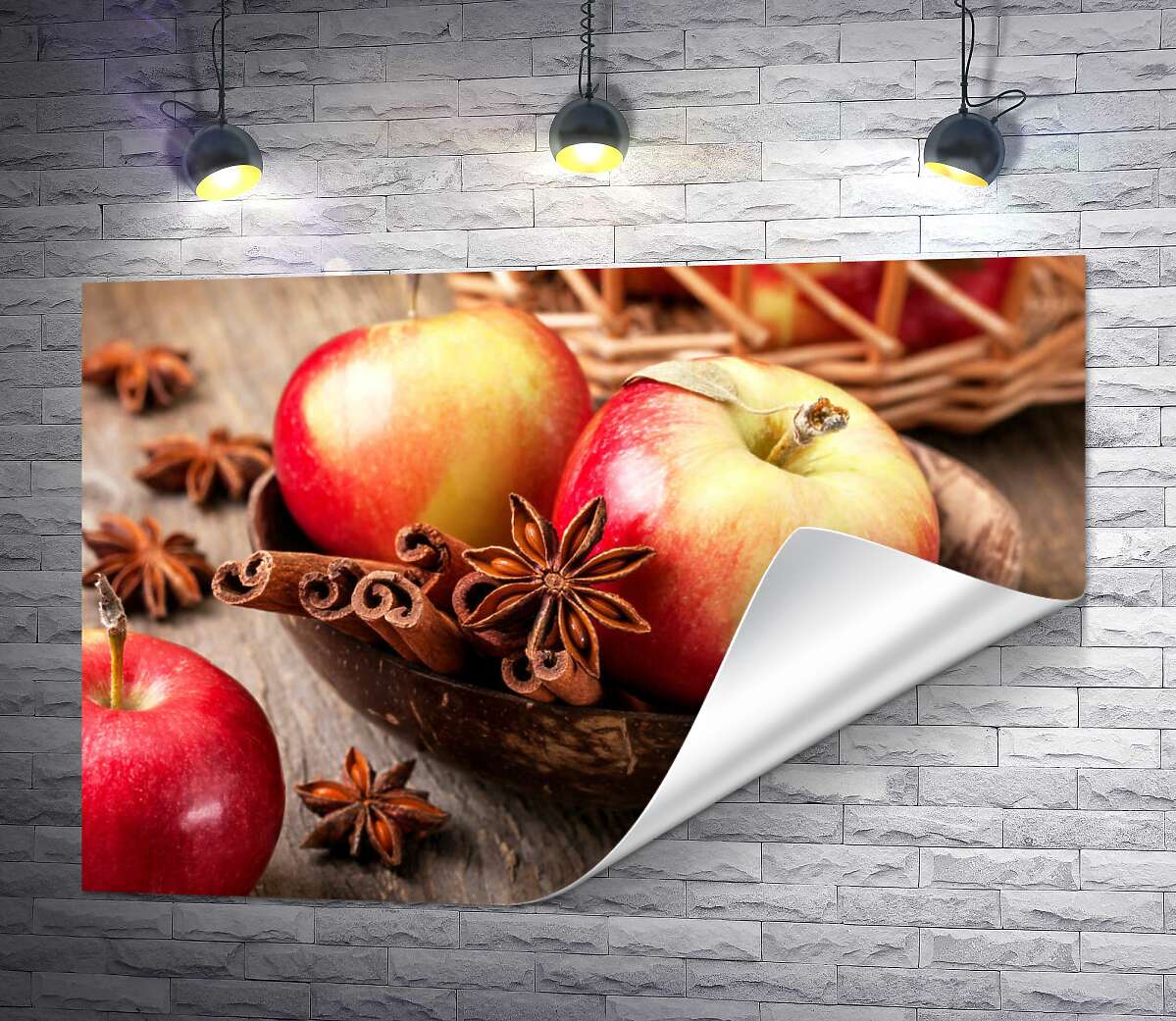 печать Запахи осени: краснобокие яблоки с корицей и бадьяном