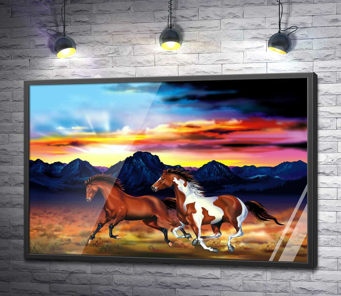 постер Дикие кони скачут по горной долине