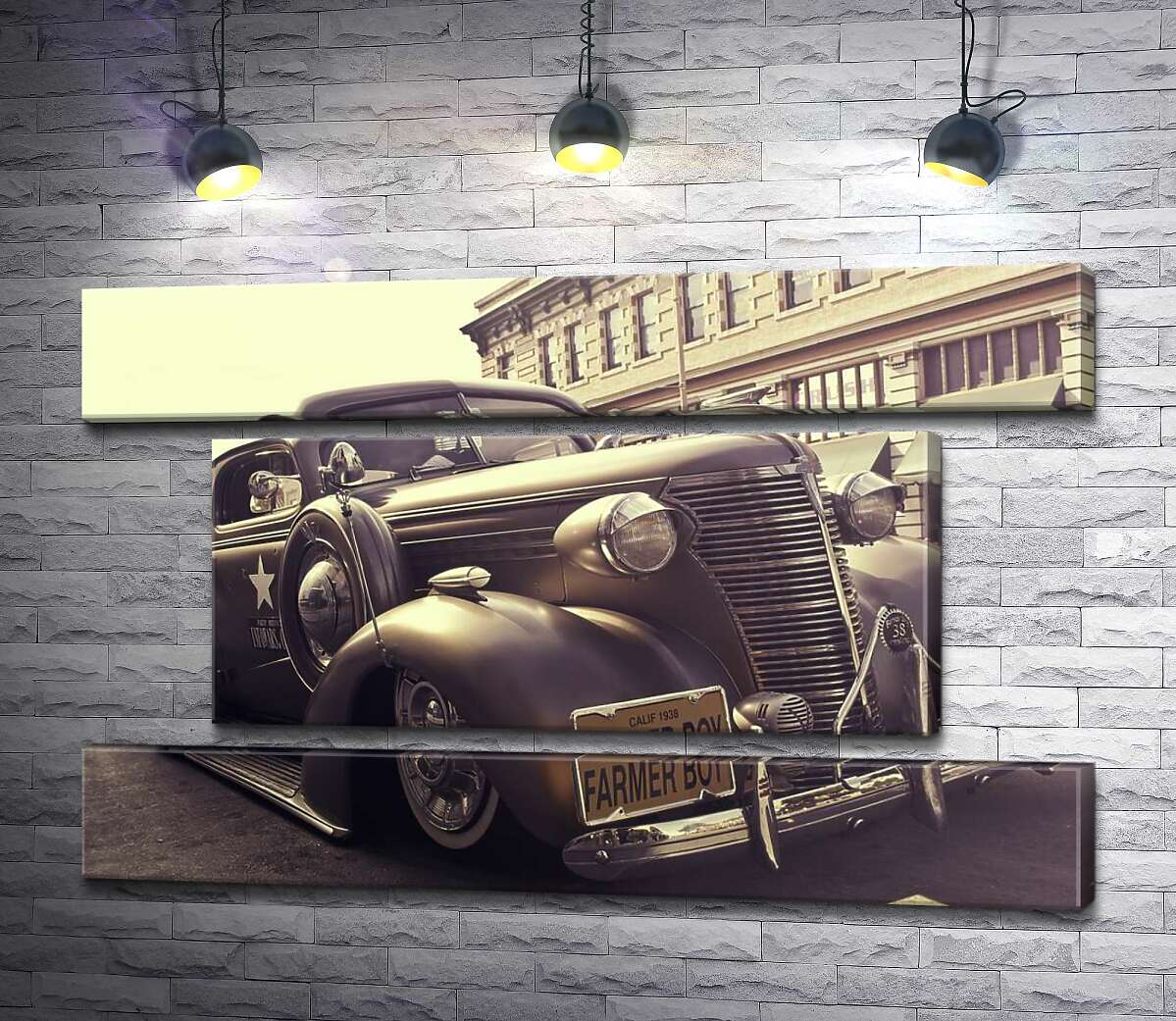 модульная картина "Farmer boy" – автомобиль Chevrolet Master 1938 года (Модуль №18)