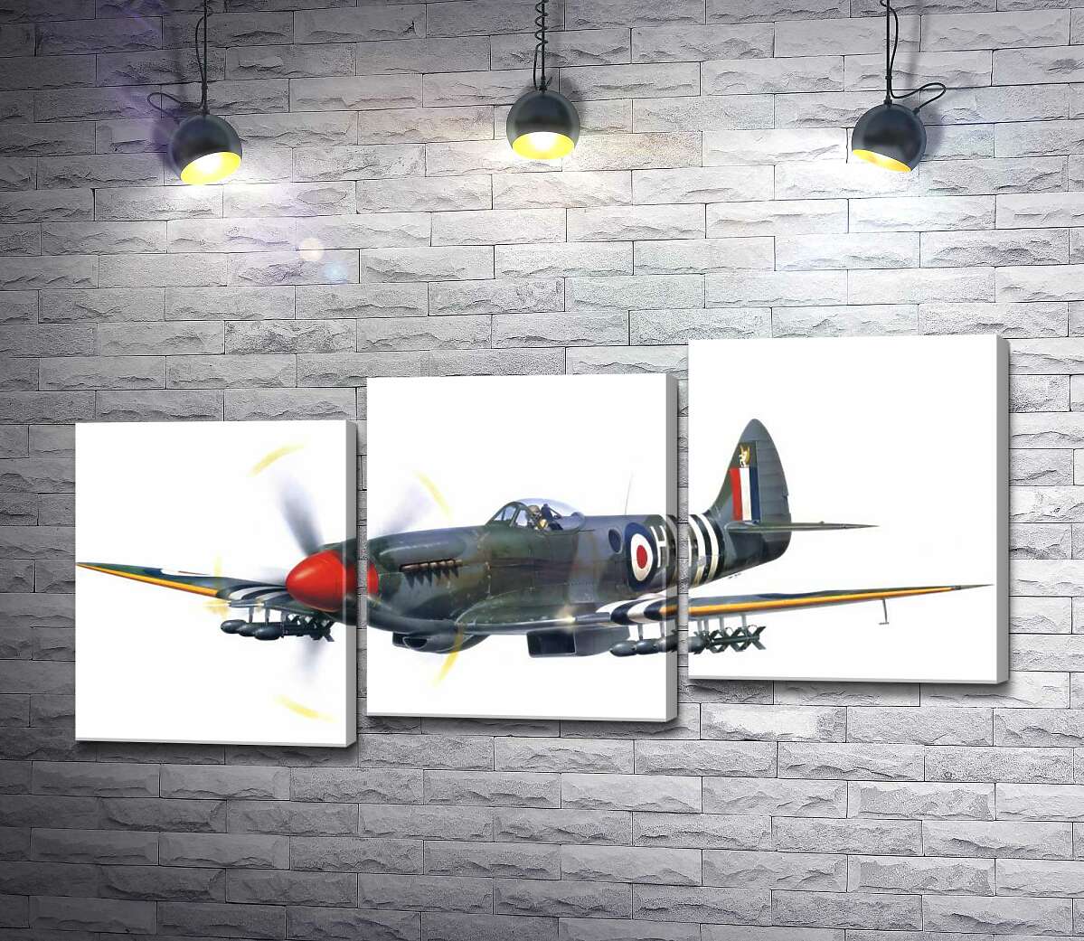 модульна картина Британський винищувач Supermarine Spitfire (Модуль №14)