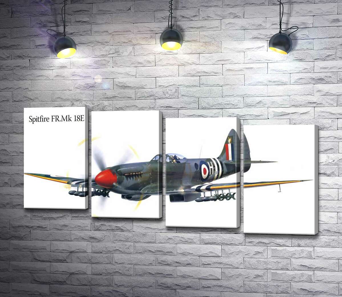 модульна картина Британський винищувач Supermarine Spitfire (Модуль №19)