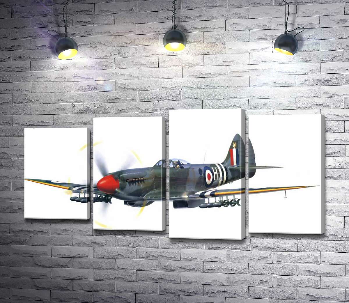 модульна картина Британський винищувач Supermarine Spitfire (Модуль №3)