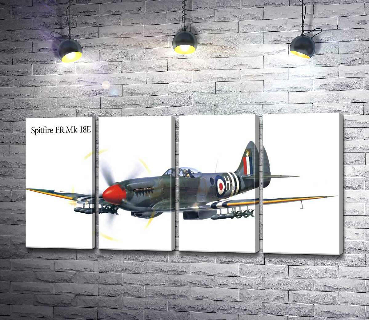 модульна картина Британський винищувач Supermarine Spitfire (Модуль №24)