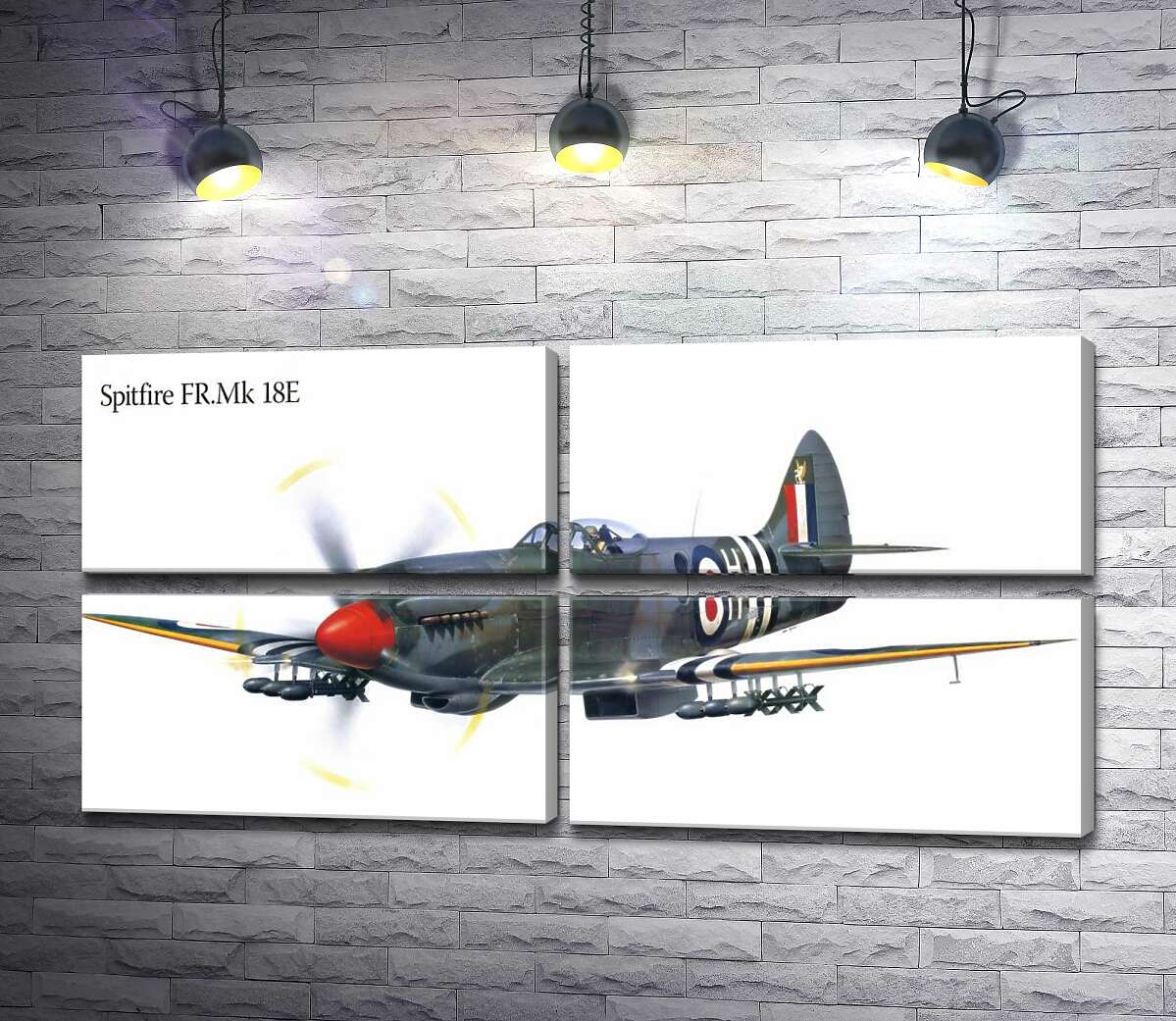 модульна картина Британський винищувач Supermarine Spitfire (Модуль №25)