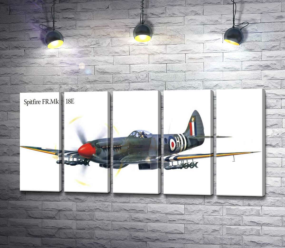 модульная картина Британский истребитель Supermarine Spitfire (Модуль №26)
