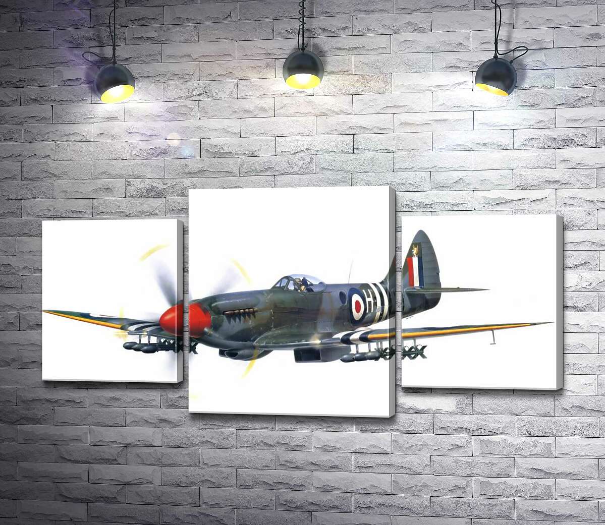 модульна картина Британський винищувач Supermarine Spitfire (Модуль №10)