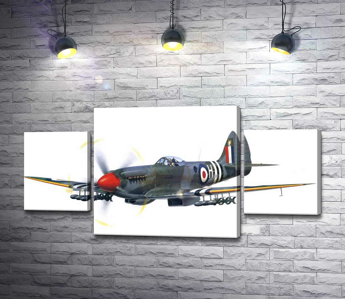 модульна картина Британський винищувач Supermarine Spitfire (Модуль №5)