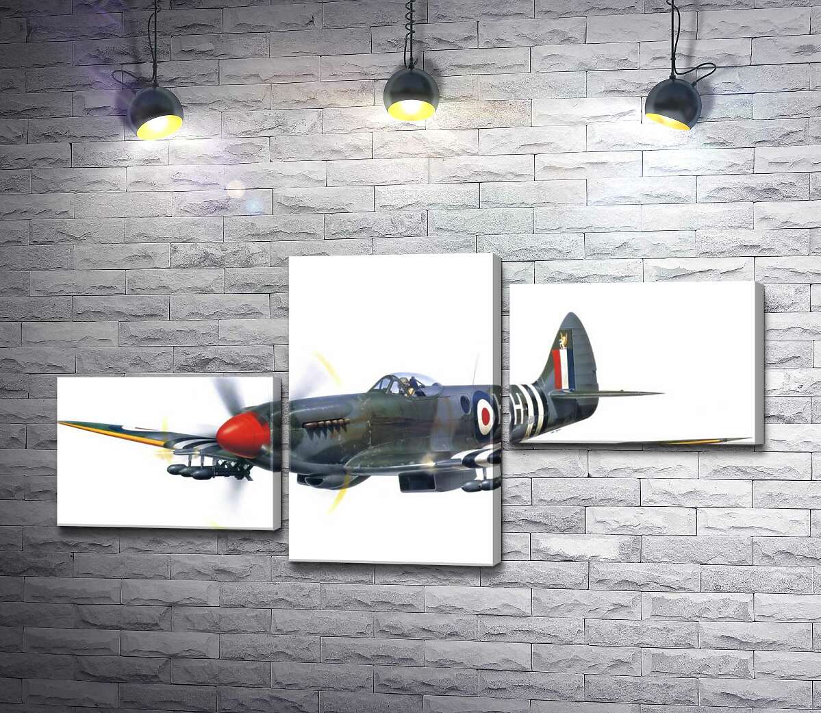 модульная картина Британский истребитель Supermarine Spitfire (Модуль №12)