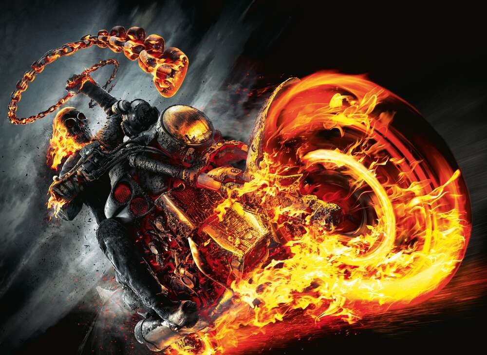 картина-постер Постер с главным злодеем фильма "Призрачный всадник" (Ghost rider)