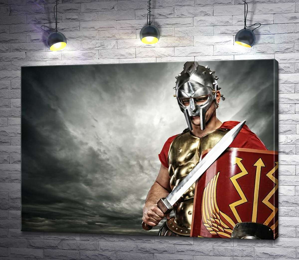 картина Римский легионер с мечом и щитом
