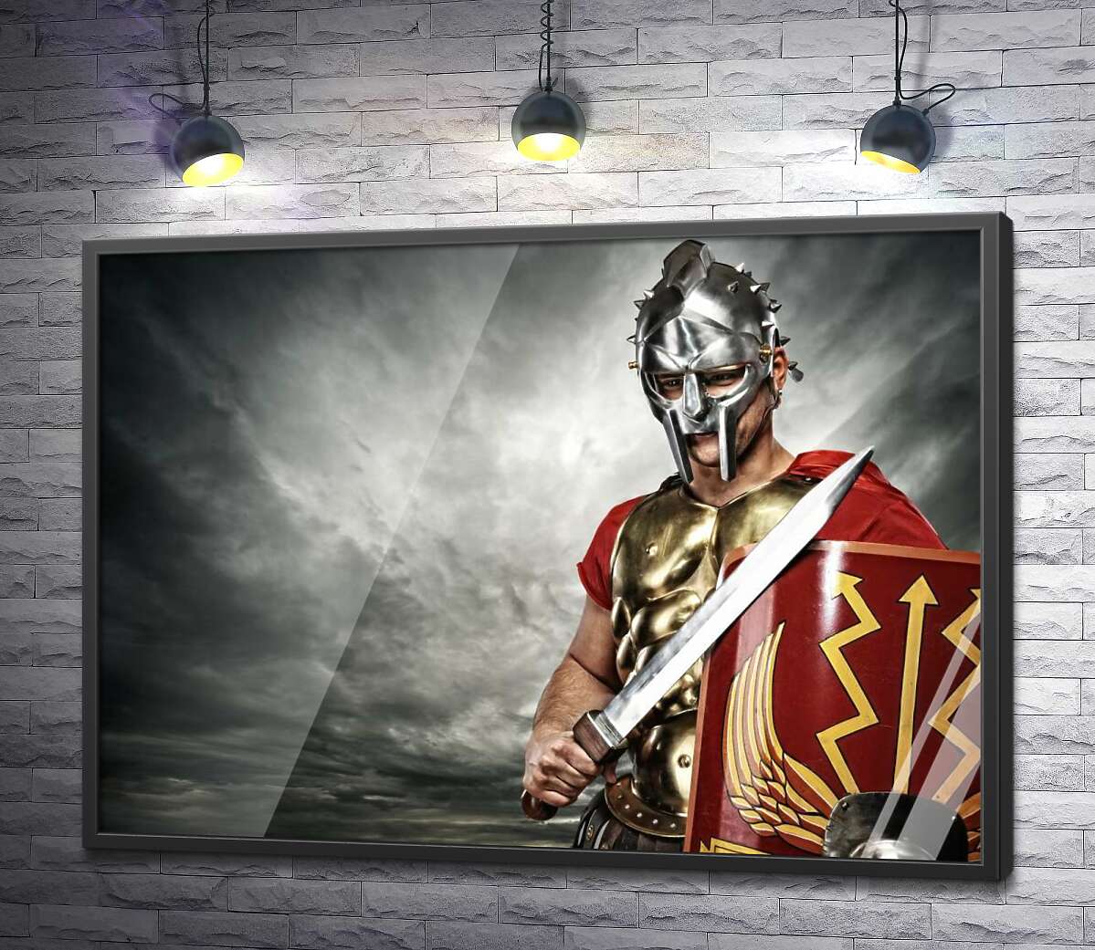 постер Римский легионер с мечом и щитом