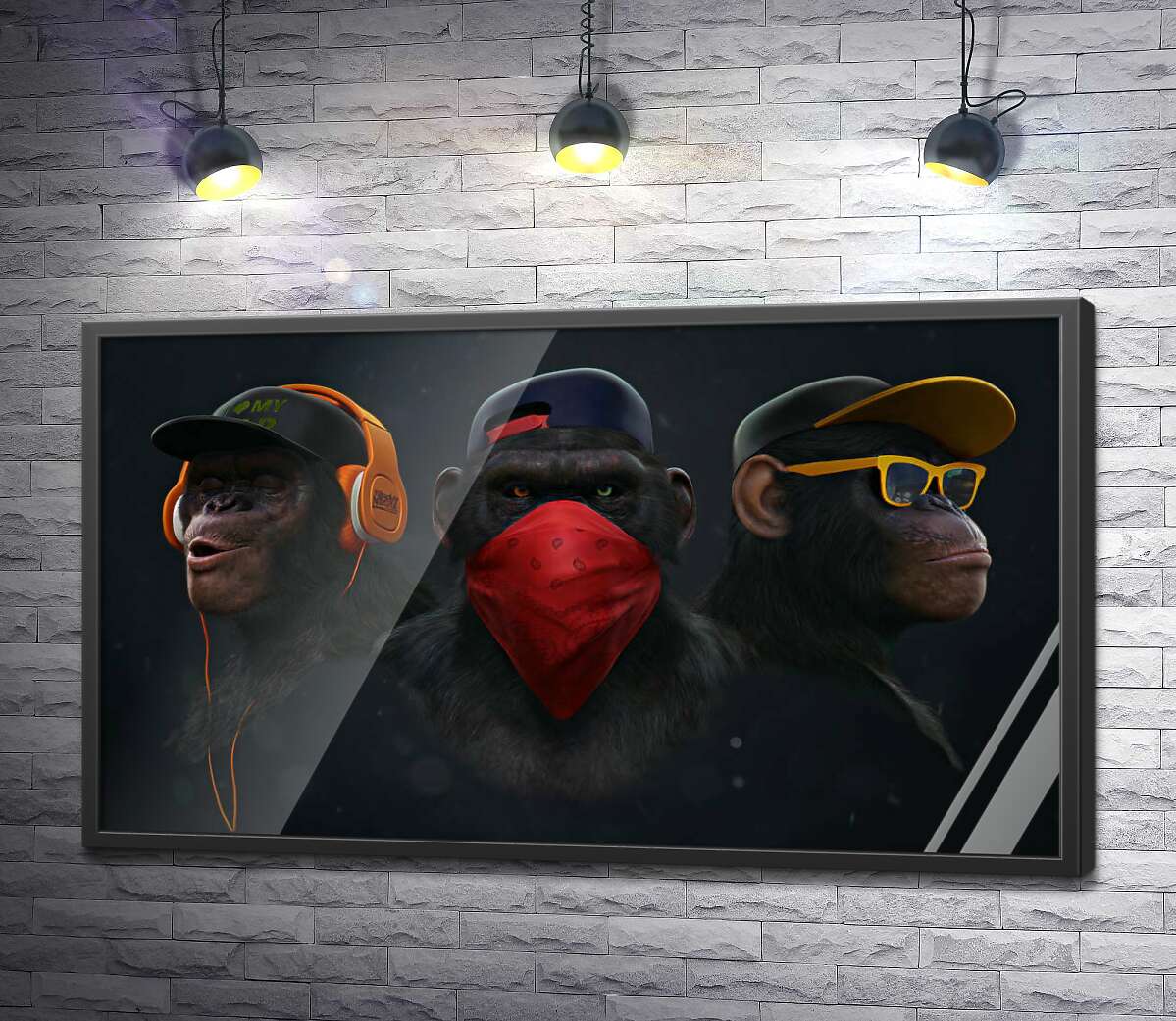 постер Портреты горилл "на стиле"