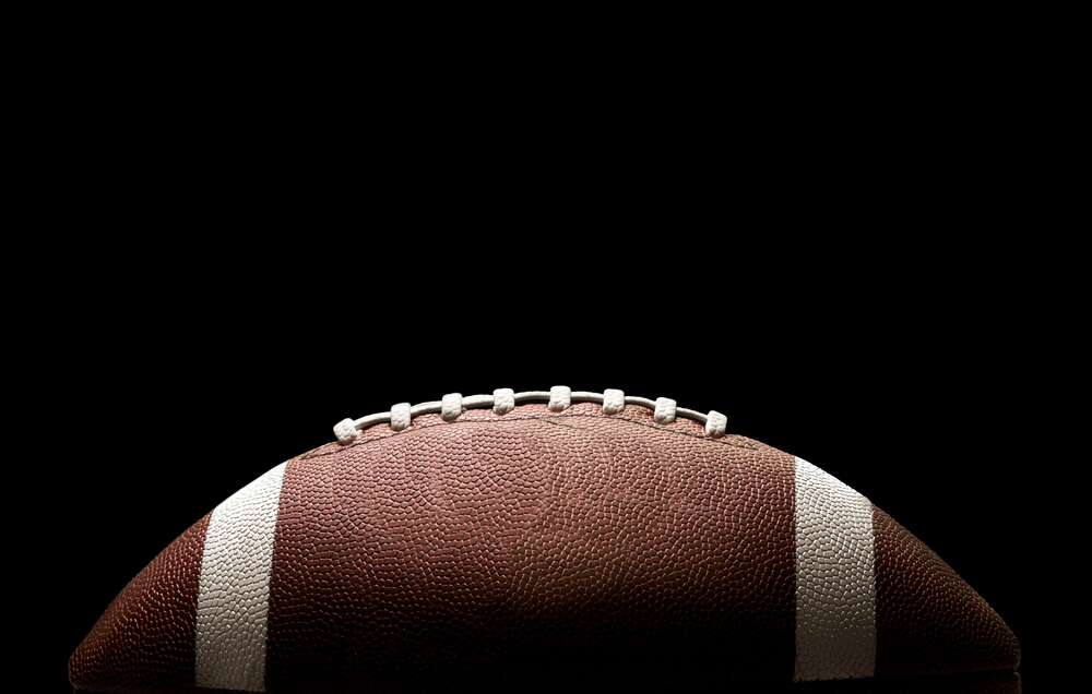 картина-постер Кожаный силуэт мяча для регби
