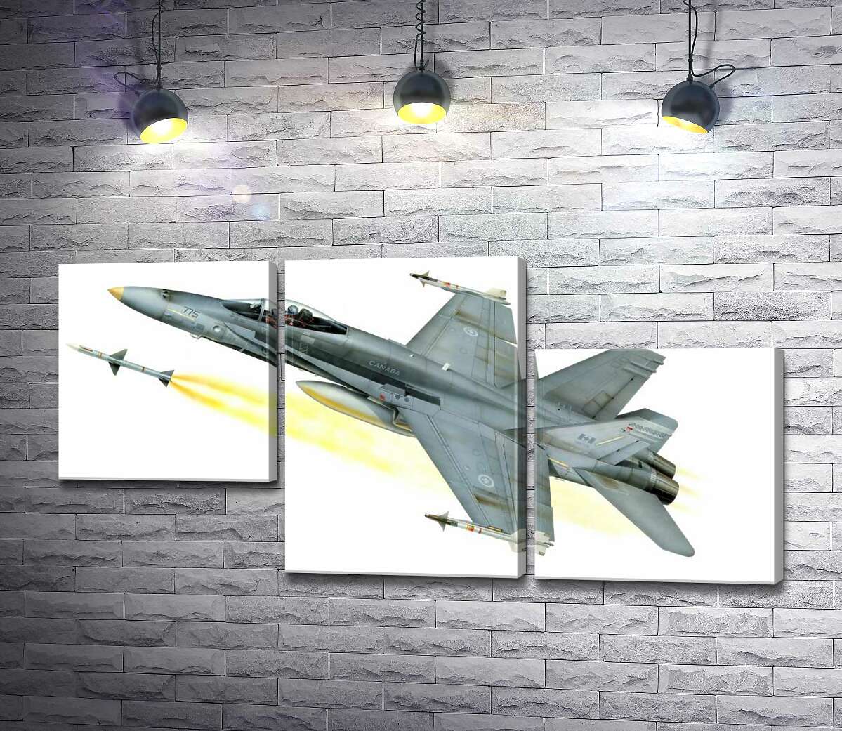 модульна картина Канадський багатоцільовий винищувач McDonnell Douglas CF-18 Hornet (Модуль №13)