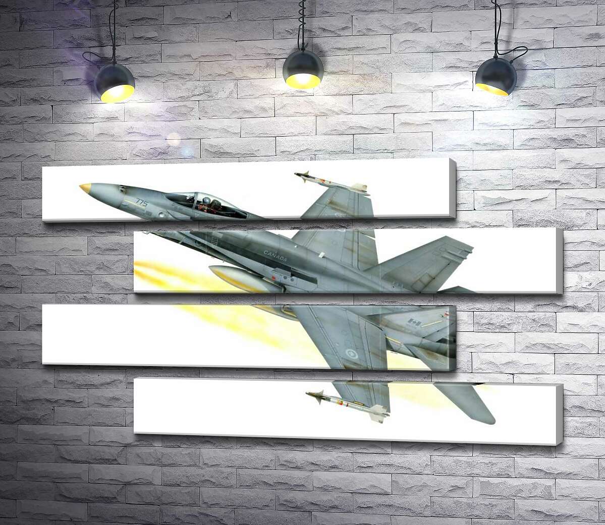 модульна картина Канадський багатоцільовий винищувач McDonnell Douglas CF-18 Hornet (Модуль №23)