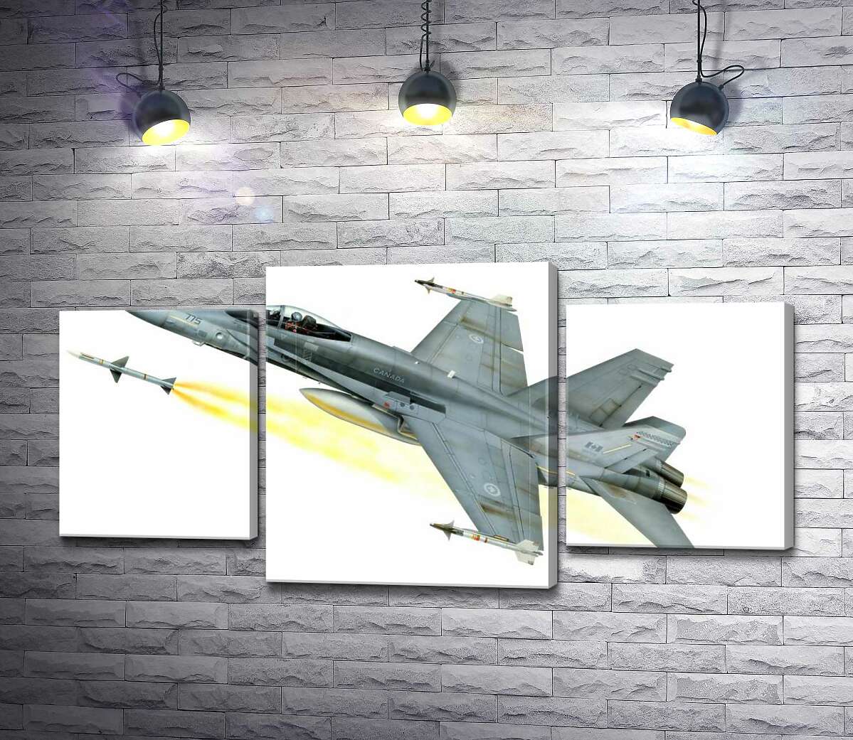 модульна картина Канадський багатоцільовий винищувач McDonnell Douglas CF-18 Hornet (Модуль №10)