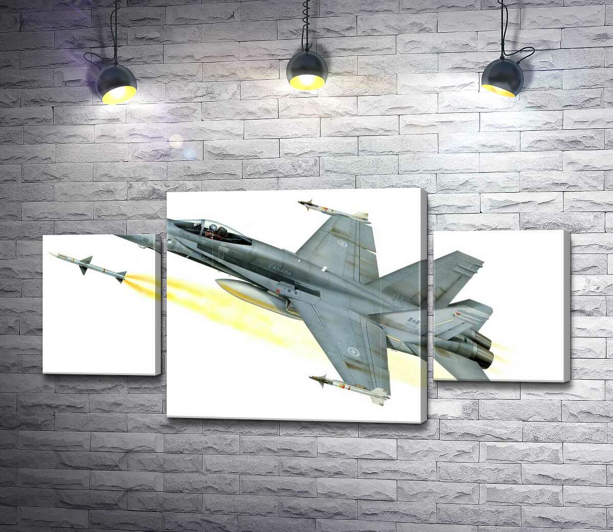 модульная картина Канадский многоцелевой истребитель McDonnell Douglas CF-18 Hornet (Модуль №5)