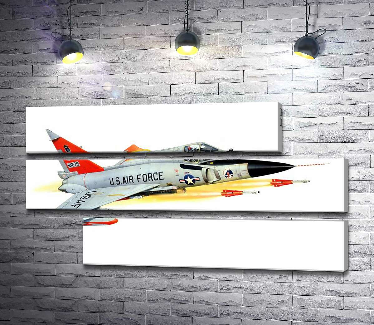 модульная картина Convair F-102 Delta Dagger – самолет-истребитель американского производства (Модуль №16)