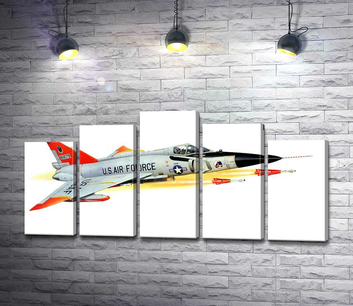 модульная картина Convair F-102 Delta Dagger – самолет-истребитель американского производства (Модуль №29)