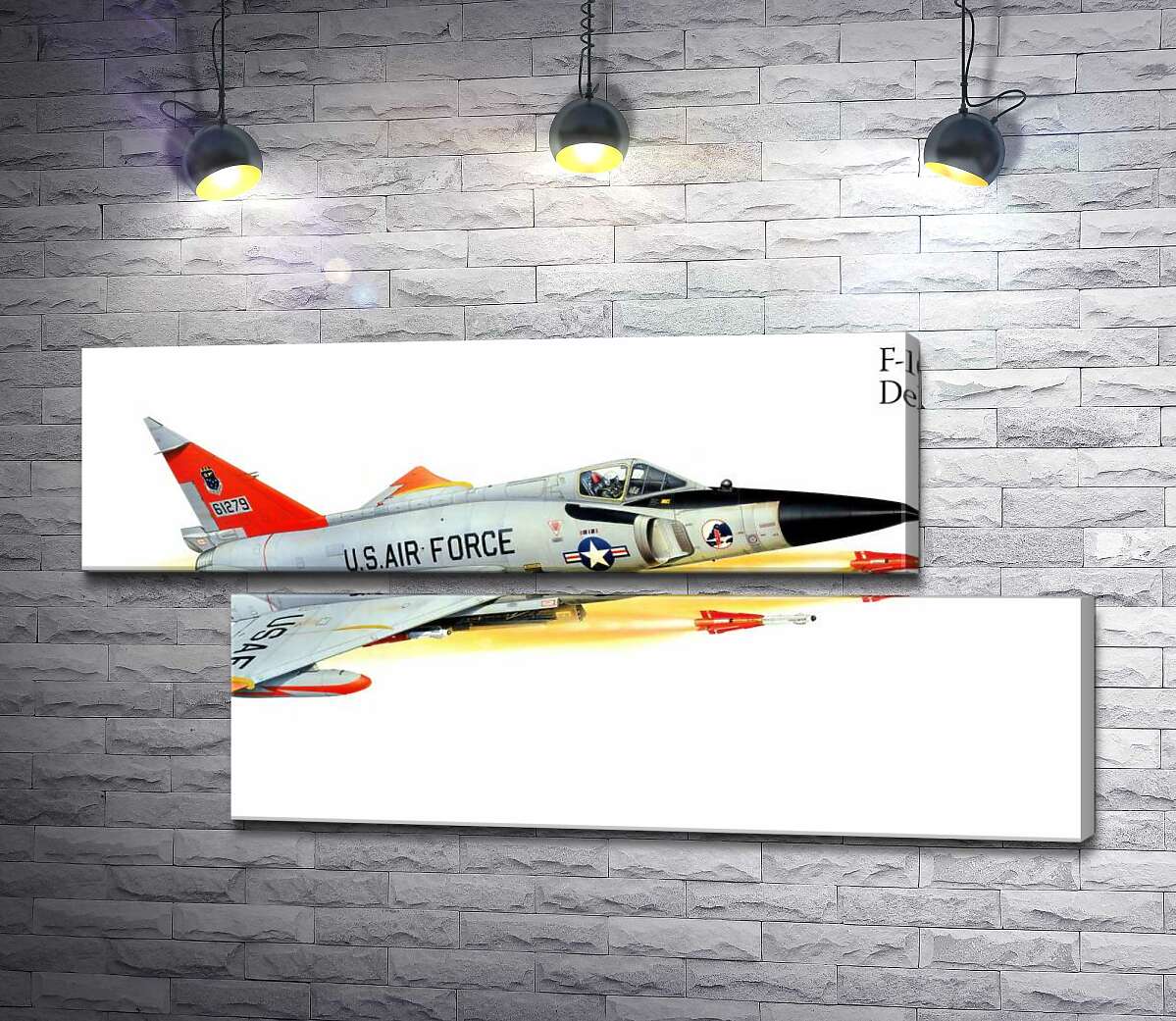 модульна картина Convair F-102 Delta Dagger - літак-винищувач американського виробництва (Модуль №8)