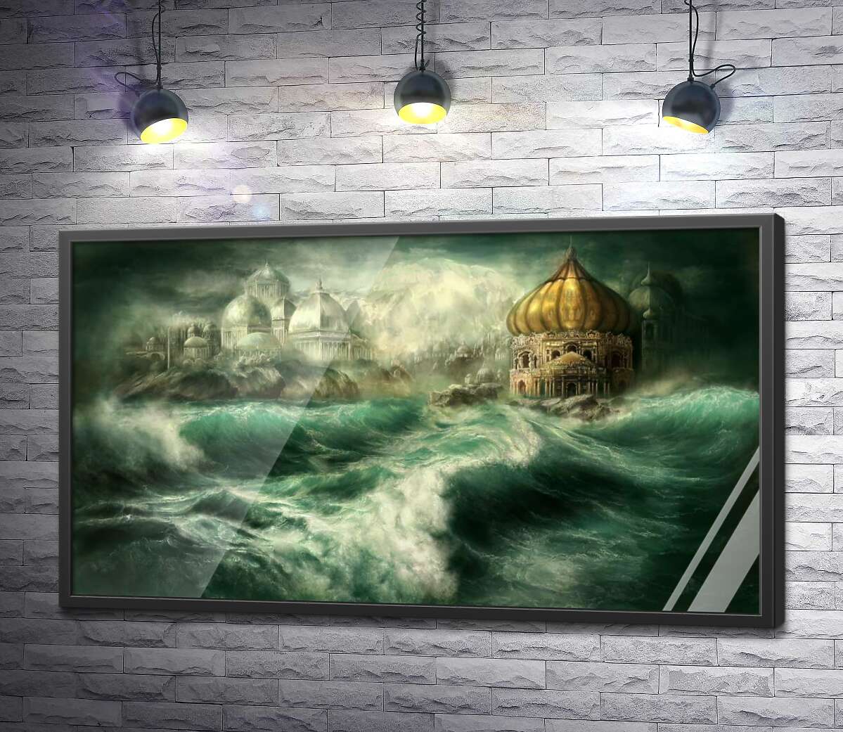 постер Казковий палац виринає з штормових хвиль