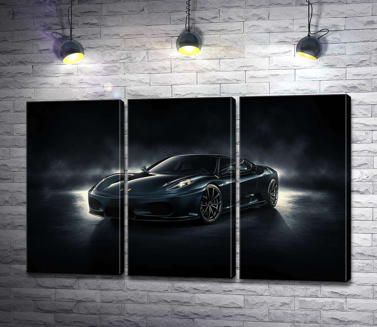 модульна картина Чорна благородність автомобіля Ferrari F430