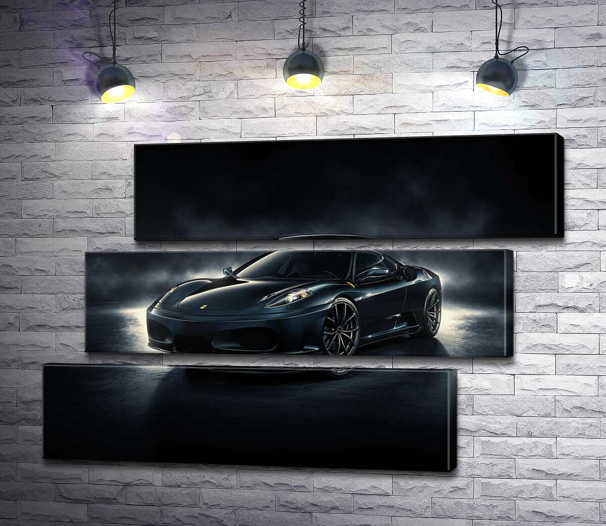 модульна картина Чорна благородність автомобіля Ferrari F430 (Модуль №17)