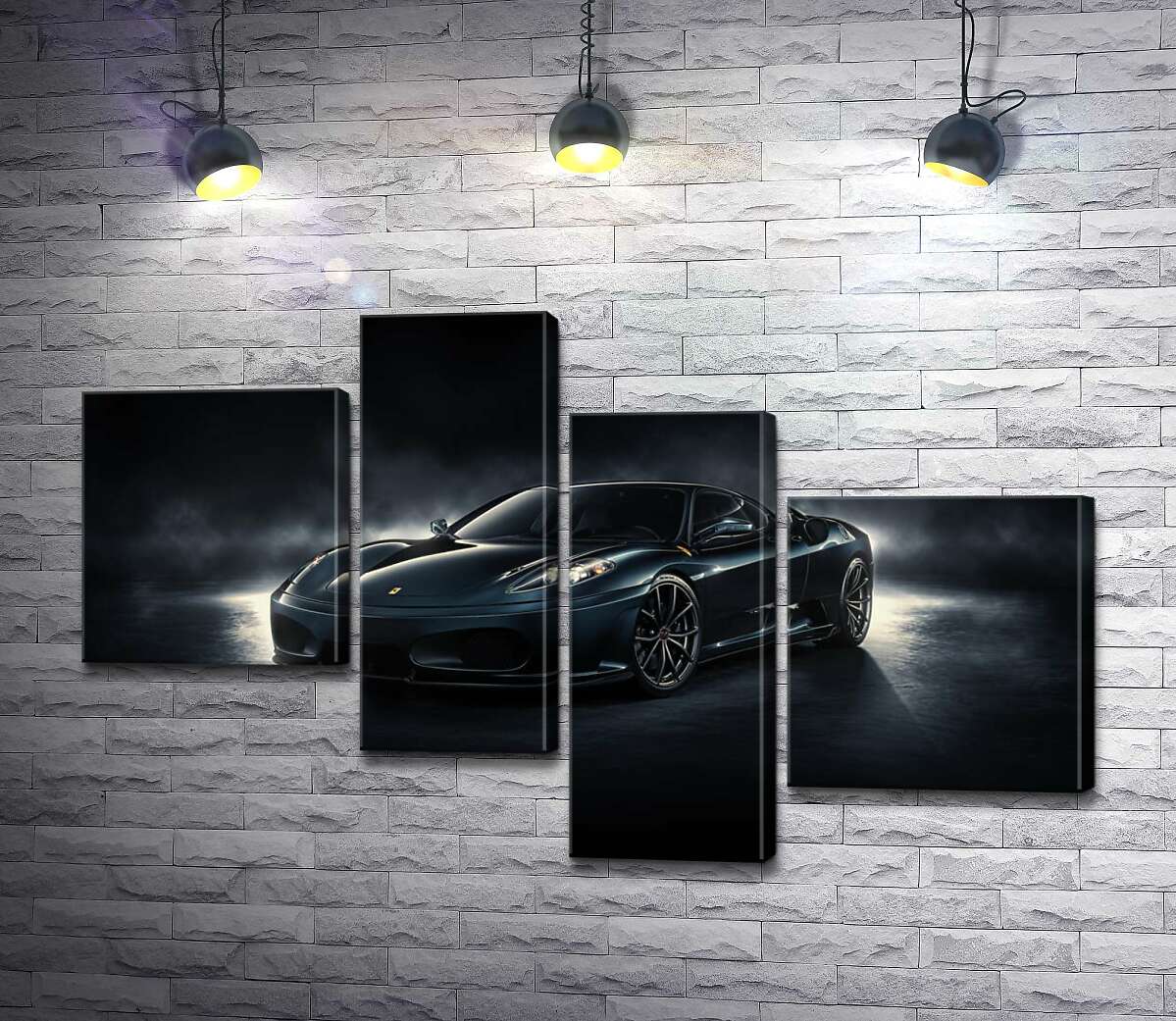 модульна картина Чорна благородність автомобіля Ferrari F430 (Модуль №21)