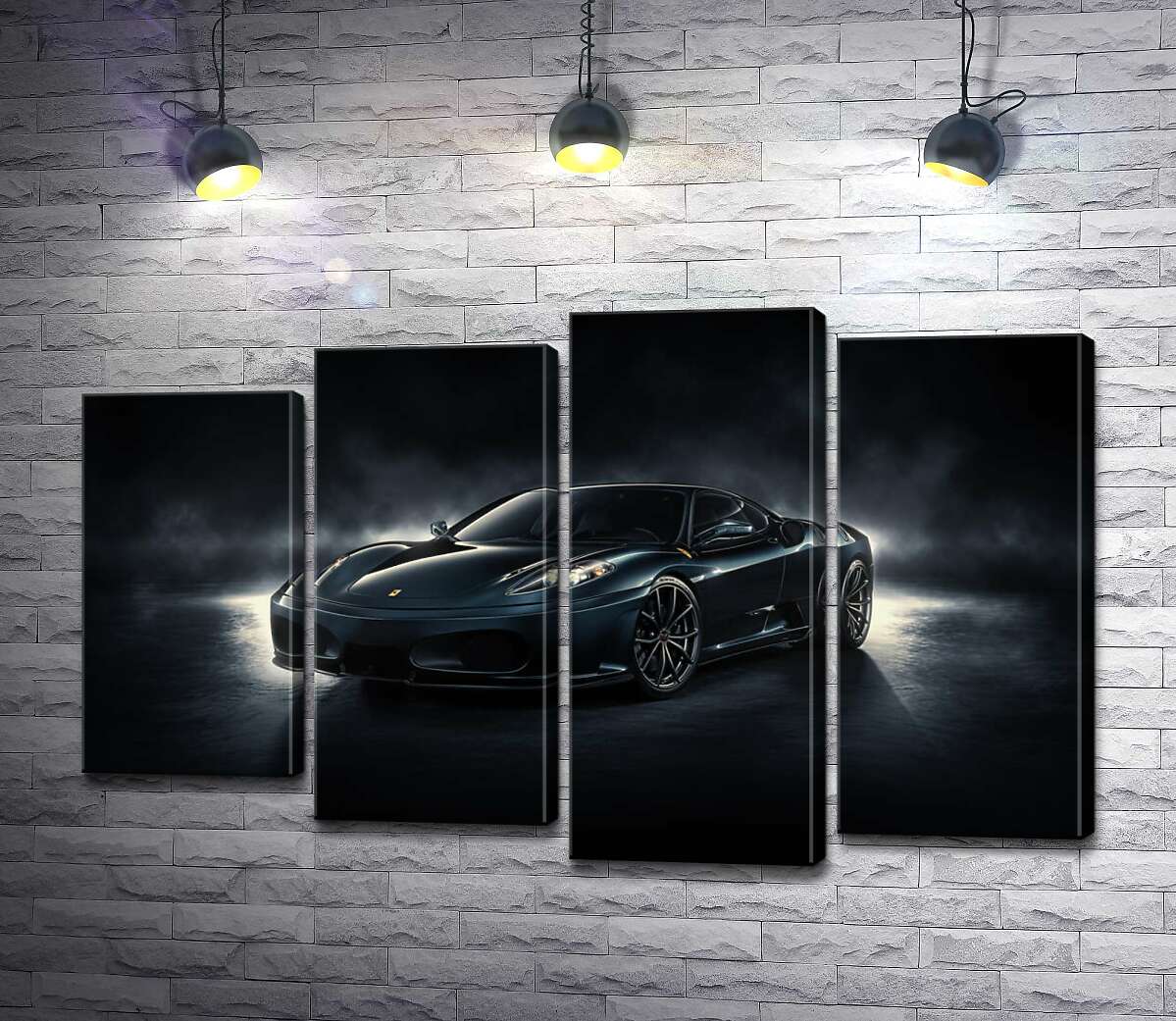 модульна картина Чорна благородність автомобіля Ferrari F430 (Модуль №3)
