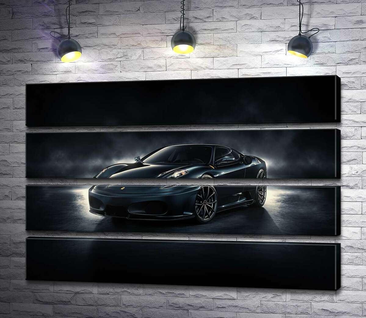 модульна картина Чорна благородність автомобіля Ferrari F430 (Модуль №22)