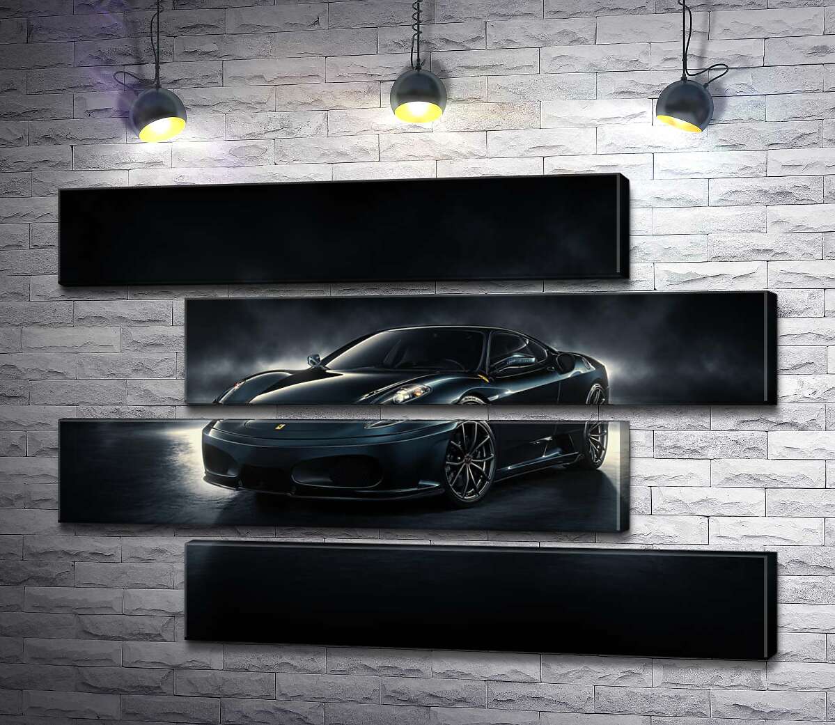 модульна картина Чорна благородність автомобіля Ferrari F430 (Модуль №23)