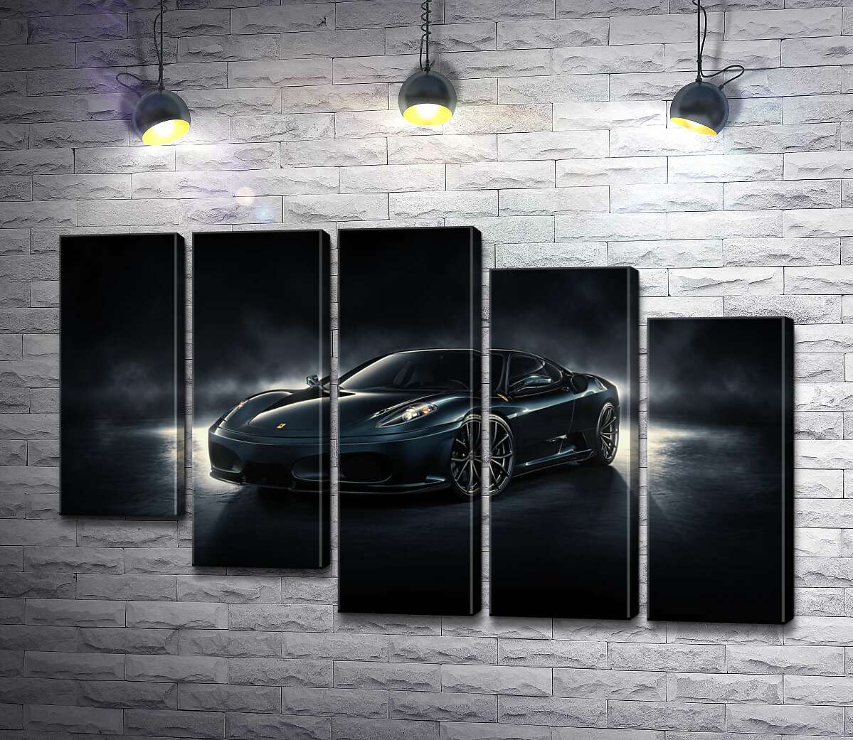 модульна картина Чорна благородність автомобіля Ferrari F430 (Модуль №28)