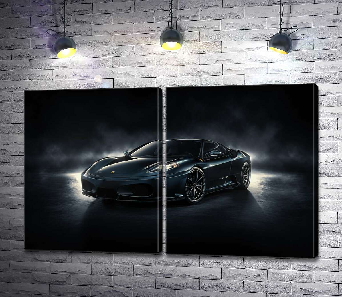модульная картина Черное благородство автомобиля Ferrari F430