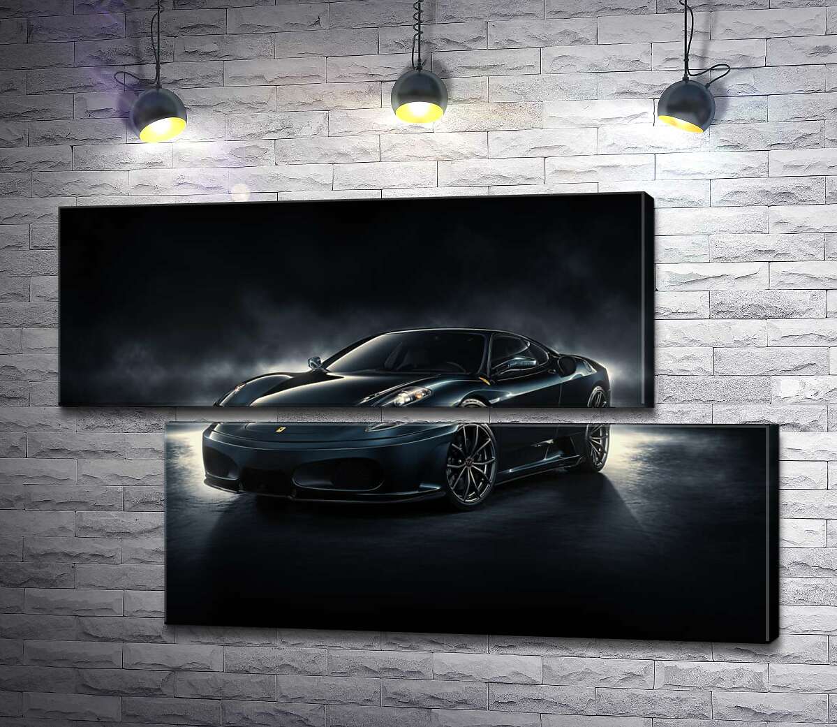 модульна картина Чорна благородність автомобіля Ferrari F430 (Модуль №8)