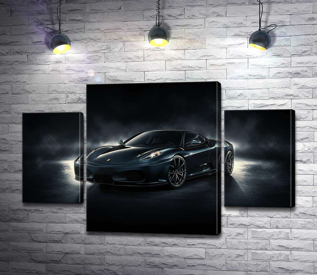 модульна картина Чорна благородність автомобіля Ferrari F430 (Модуль №5)